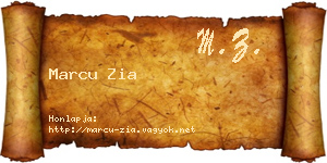 Marcu Zia névjegykártya
